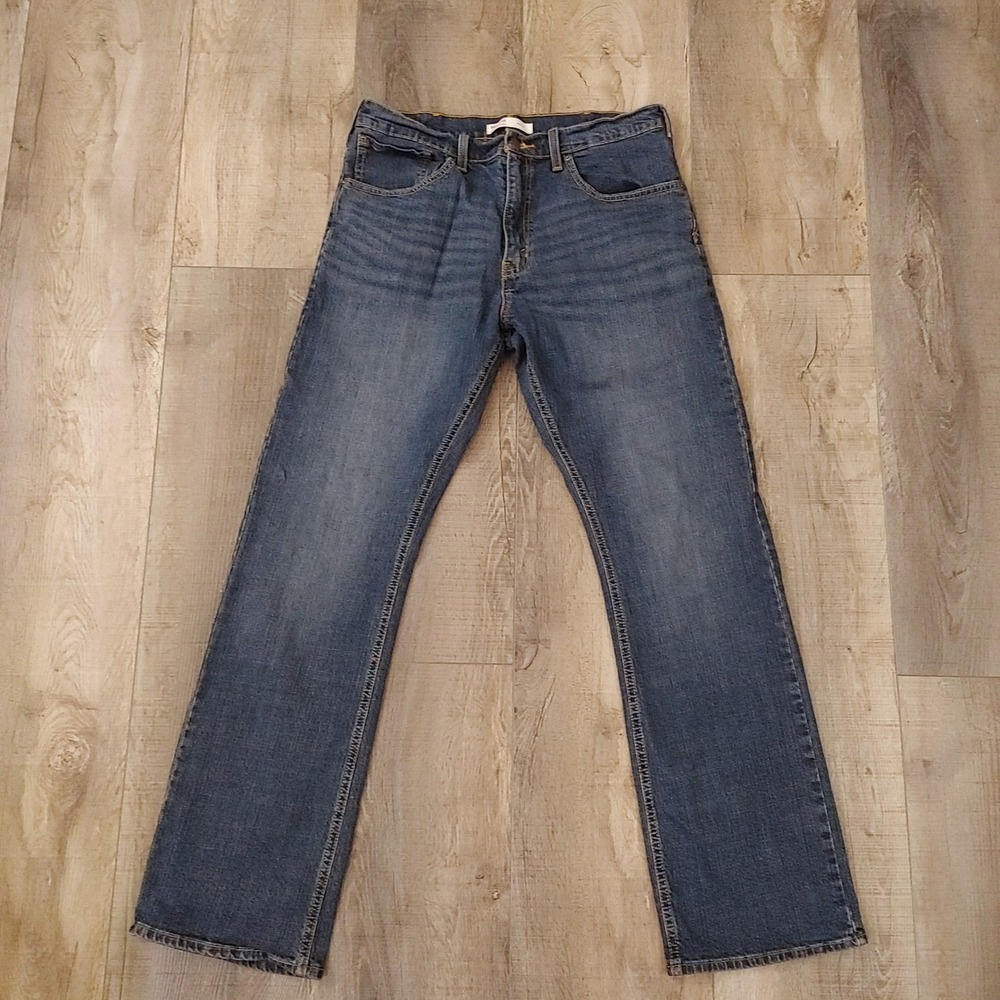 Levi Strauss Men 34x32 Bootcut Jeans Medium Wash Denim Stretch 4197